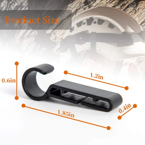 Vista 7 de Clips para faros con gancho para sombrero duro, accesorio de faro de casco duro