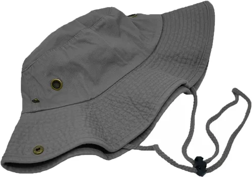 Vista 4 de Glory Max Sombrero de pescador de algodón lavado con correa de barbilla gorra de pesca Sun Safari Boonie Oliva