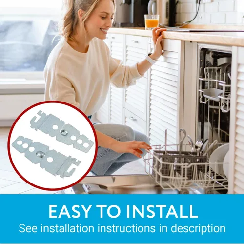 Vista 7 de IMPRESA Reemplazo de soporte para lavavajillas para debajo del mostrador, fácil instalación y soporte de montaje, acero galvanizado duradero y clips