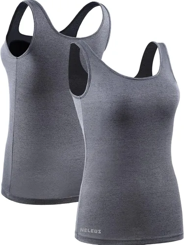 Vista 4 de NELEUS Women's 3 Pack Athletic Compression Tank Top with Sport Bra Running Shirt