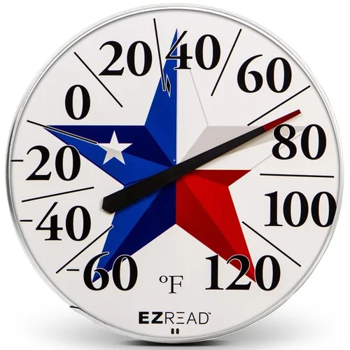 Vista 2 de Headwind EZRead - Termómetro de esfera decorativa, termómetro de pared para interiores y exteriores de 12.5 pulgadas, esfera de patio resistente a