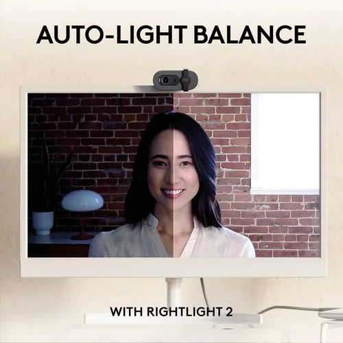 Vista 4 de Logitech Brio 105 Full HD 1080p Business Webcam con equilibrio de luz