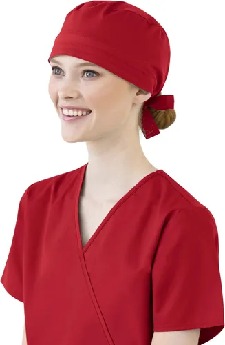 Vista 5 de WonderWink Gorra médica unisex Vino