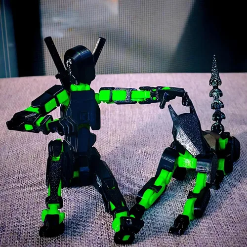 Vista 3 de T13 Juego de Figuras de Acción 3D Titan 13 Figura de Acción Maniquí Impresa en 3D Robo Juguete Multiarticulado Móvil con Articulación Completa