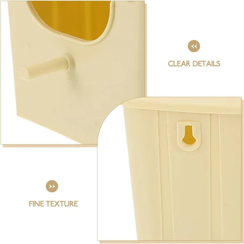 Vista 8 de Happyyami 3 unids de plástico aves anidación casa pájaro pinzón nido caja de cría montado al aire libre periquito nido caja de plástico colgante
