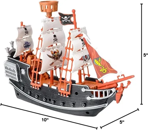 Vista 7 de Rhode Island Novelty - Barco pirata de 25 cm, uno por pedido