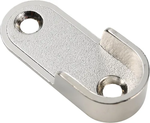 Vista 2 de UHPPOTE Soporte ovalado para barra de armario para varillas de 0.591x1.181 in (paquete de 2)