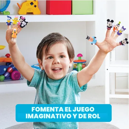 Vista 8 de Disney Mickey & Friends - Juego de marionetas de dedo de 10 piezas, recuerdos de fiesta, historia educativa, juguetes flotantes para piscina y playa