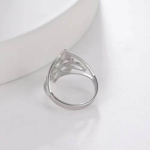 Vista 29 de UNIFT Anillo de nudo de bruja para mujer, acero inoxidable, celta, cuaternario, Wicca, estilo geométrico, anillo de nudo de brujería, amuleto