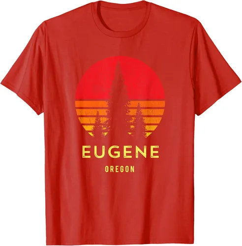 Vista 70 de Camiseta Eugene Oregon, Negro, S