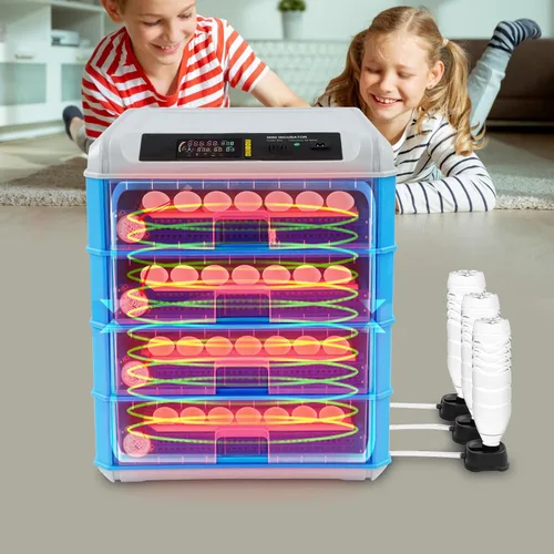 Vista 3 de Incubadora automática de huevos, incubadora de pollo con control de humedad, con girador automático y pantalla LED para incubar huevos para gallina