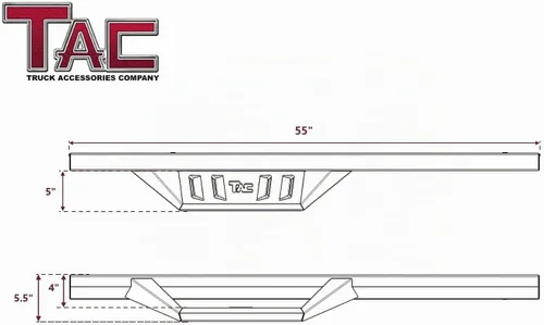 Vista 5 de TAC Sidewinder - Estribos para Dodge RAM 1500 2009-2018 2010-2025 2500 3500 cabina regular (incluye Ram 1500 Classic 2019-2023) camión de 4