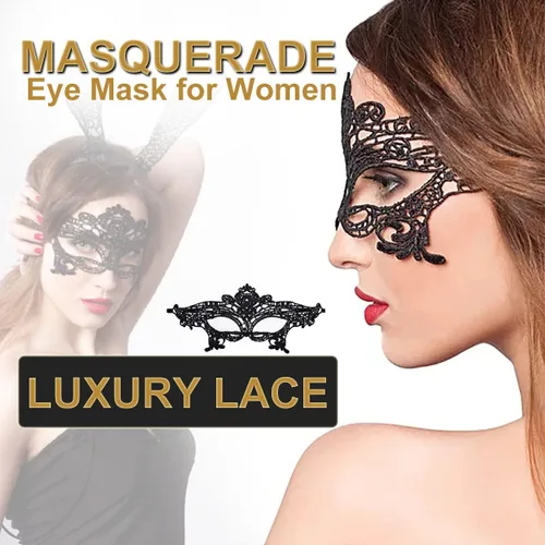 Vista 6 de Máscara de mascarada para mujer, con diamantes de imitación brillantes, veneciana, fiesta, baile de graduación, máscara de metal