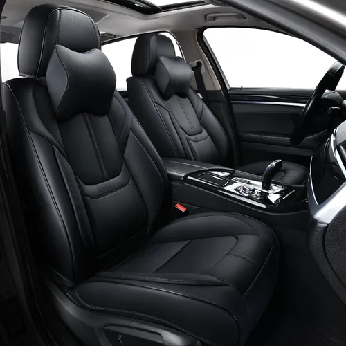 Vista 13 de Fundas de Asiento de Automóvil Accesorios Asiento Delantero Protector de Cojín de Cuero Transpirable Impermeable Funda de Asiento para Automóviles