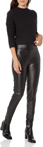 Vista 3 de The Drop Leggings Owen de cuero vegano sin cordones para mujer