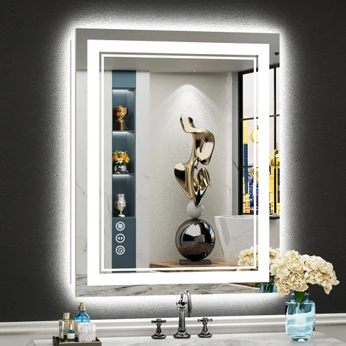 Vista 66 de 24x32 LED Bathroom Mirror, Backlit & Front Lit Lighted Mirror Retroiluminado+luz frontal