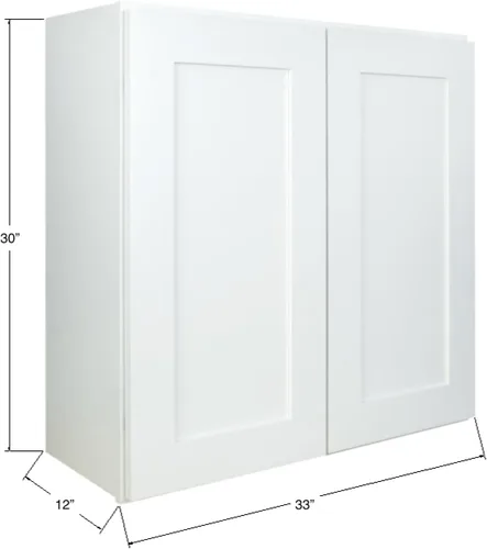 Vista 2 de Hollywood Fabiani Design - Armario de cocina para pared, listo para montar, 33 pulgadas de ancho x 12 pulgadas de profundidad x 30 pulgadas de alto