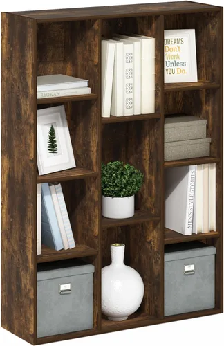 Vista 80 de Furinno PASIR - Estantería de libros de 2 niveles, estantería moderna de 9 x 12 x 21, estanterías abiertas para sala de estar, dormitorio, oficina
