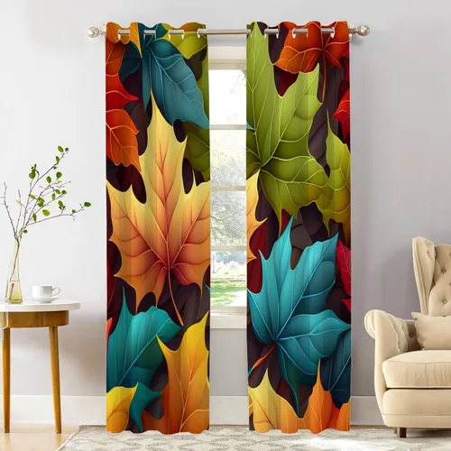 Vista 42 de Shrahala Cortinas republicanas de elefante americano para ventanas de cocina, paneles de cortina de ventana de poliéster multicapa con rayas rojas