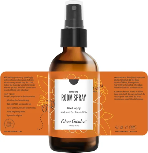 Vista 6 de Edens Garden Bee Happy Room - Spray natural y fabricado con aceites esenciales