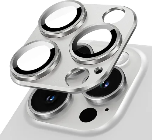 Vista 19 de JETech Protector de lente de cámara para iPhone 17 de 6.3 pulgadas, cobertura completa, cubierta de anillo de vidrio templado 9H, placa de metal