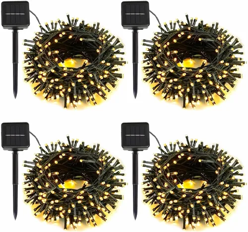 Vista 9 de SyouHome - Guirnalda de luces solares para exteriores, paquete de 6 600 luces LED solares de Navidad Varios
