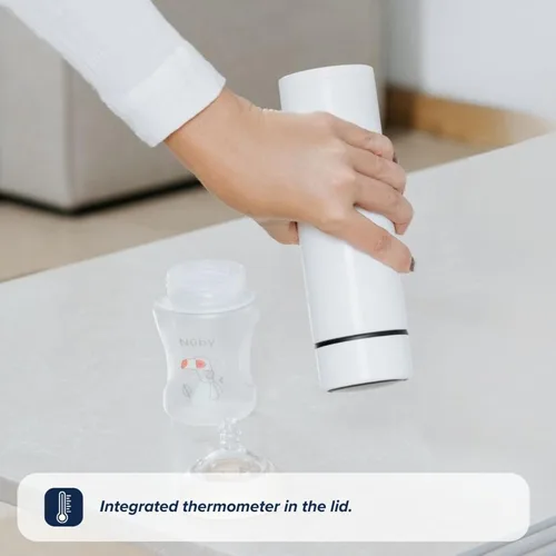 Vista 6 de Nuby RapidCool - Fabricante portátil de biberones, con dispensador de leche en polvo y tapa digital, ideal para biberones de viaje y alimentación