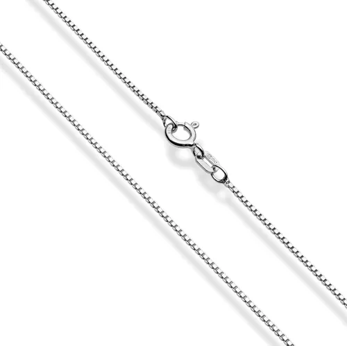 Vista 2 de Miabella Solid 925 Sterling Silver Italian 1mm Box Chain Necklace for Women, Made in Italy