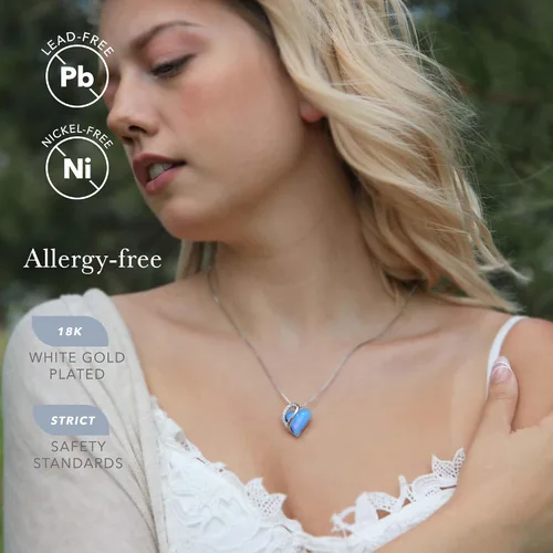 Vista 2 de Leafael - Collares para mujer, dije de corazón de amor infinito con cristales de piedra natal, cadena chapada en plata de 18 + 2 pulgadas, regalo