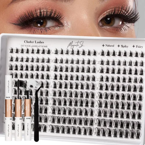 Vista 16 de Extensiones de pestañas en racimo, 72 racimos de pestañas individuales, extensiones de pestañas postizas, kit de extensión de pestañas para colocar