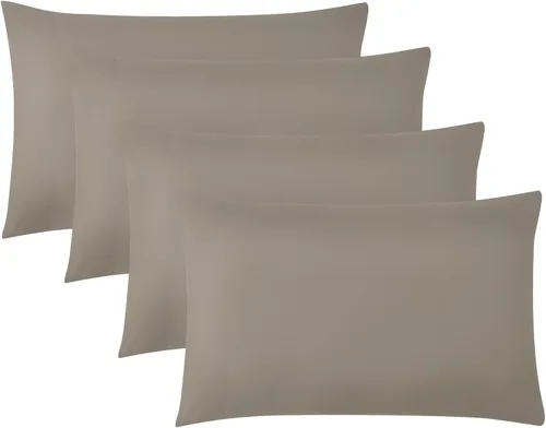 Vista 54 de Southshore Fine Linens® - Vilano® Springs - Par de fundas de almohada plisadas, color negro, estándar (Queen)