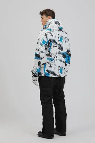 Vista 3 de GS SNOWING Traje de nieve impermeable para hombre, chaqueta de snowboard y pantalones de esquí para deportes de nieve, Nieve