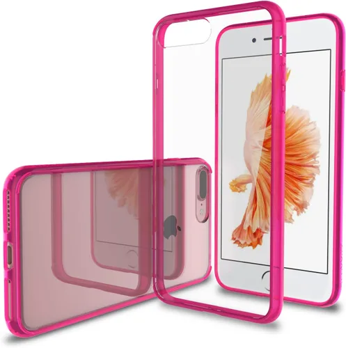 Vista 9 de Luvvitt - Funda transparente para iPhone 7 Plus y iPhone 8 Plus con dorso híbrido resistente a arañazos y defensa con absorción de golpes para Apple