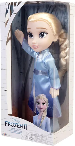 Vista 4 de Disney Frozen 2 Muñeca de viaje de Elsa, 14 pulgadas de alto
