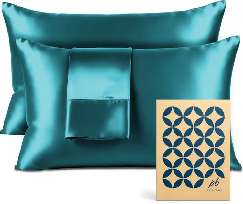 Vista 20 de Pure Bedding Sábanas de satén de lujo para cama individual de hotel, juego de sábanas de microfibra extra suave de 1800, resistente a las arrugas, a