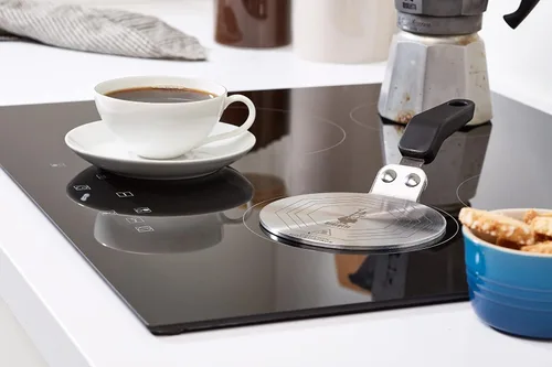 Vista 5 de Bialetti Placa de acero inoxidable, adaptador difusor de calor para cocina a inducción, acero, 6 pintas (Paquete de 6)