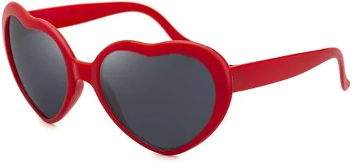 Vista 2 de DFDG Gafas de sol personalizadas en forma de corazón a granel personalizadas para boda, cumpleaños, Navidad, despedida de soltera regalos
