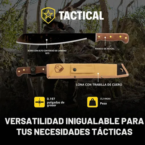 Vista 3 de Condor Tool & Knife Tactical Machete with Walnut Handle