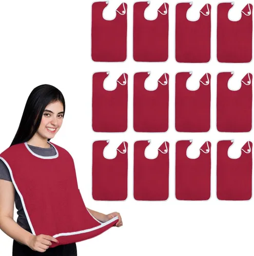 Vista 17 de Avalon Towels Adult Bibs for Women 100% Cotton Bib for Adults for Eating - Terry Cloth Adult Bibs for Men Clothing Protectors