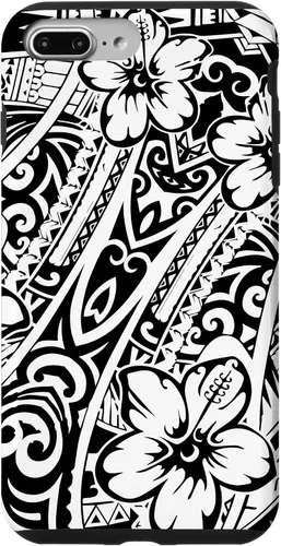 Vista 12 de iPhone 16 lindo tatuaje polinesio hawaiano tribal samoano patrón caso