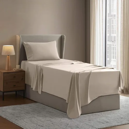 Vista 78 de Nestl - Juego de sábanas tamaño individual, sábanas de cama, color blanco, bolsillo profundo de 3 piezas 01-Blanco