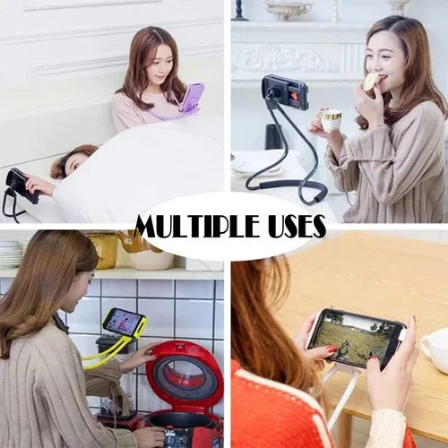 Vista 6 de Soporte universal para teléfono móvil, soporte para teléfono celular perezoso y soporte para teléfono de tableta de cuello Soporte para teléfono