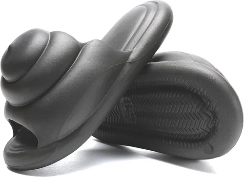 Vista 2 de Lindas pantuflas impermeables para mujeres y hombres, cómodas sandalias impermeables unisex para interiores y exteriores, divertido regalo de broma