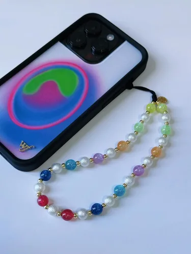 Vista 108 de Drawwind Correa con cuentas para teléfono con pulsera universal, cordón para teléfono celular lindo, pulsera de muñeca con cuentas, cadena de hilo