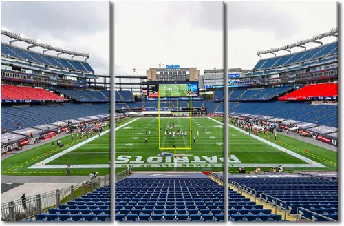 Vista 63 de TUMOVO MetLife Stadium - Decoración de pared de Nueva York, 3 piezas, lienzo, arte de pared para decoración del hogar, juegos de fútbol americano