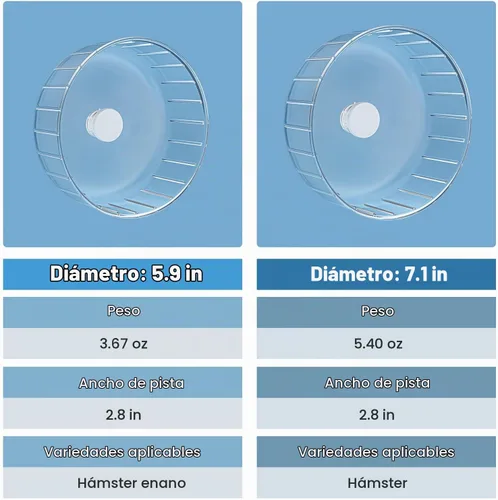 Vista 7 de BUCATSTATE Rueda de hámster silenciosa, 5.5 pulgadas de ejercicio para correr, ruedas giratorias silenciosas para ratones de ratones de rata hámster