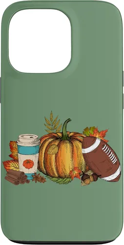 Vista 10 de Fall Football Pumpkin Coffee Latte Case for iPhone 17