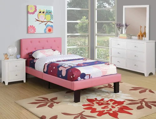 Vista 2 de Poundex - Cama tapizada de poliuretano, Vinilo