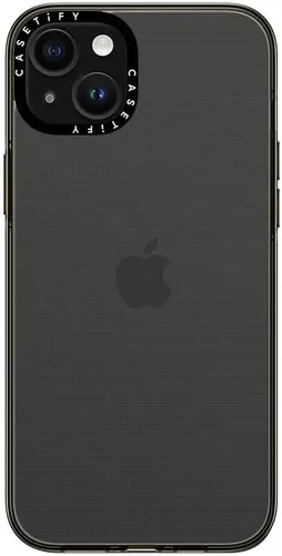Vista 5 de CASETiFY Estuche Compacto para iPhone 15 Plus [Probado contra caídas de grado militar 2X / Protección contra caídas de 4 pies] - Negro Transparente