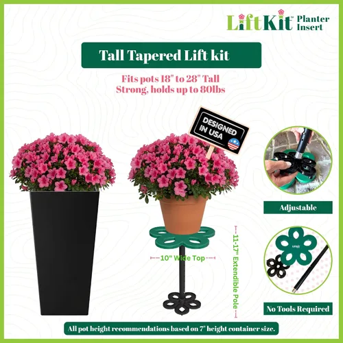Vista 2 de Inserto para maceta Lift Kit Alto con forma cónica para rellenar la parte inferior de macetas altas y contenedores grandes de plantas Para